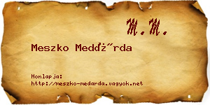 Meszko Medárda névjegykártya